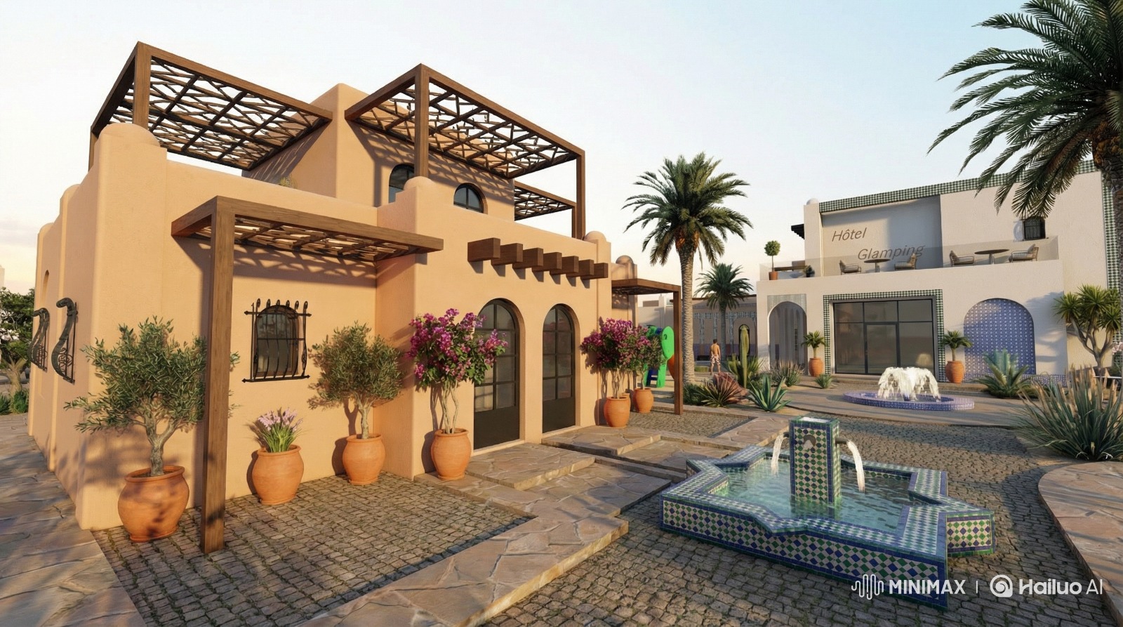 Villa marocaine moderne fontaine